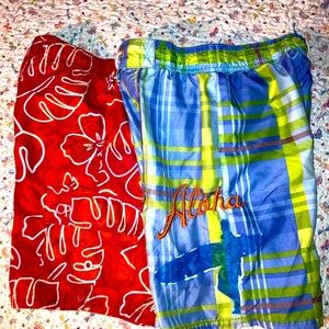 2 Pair swimming trunks Osh Kosh & Op